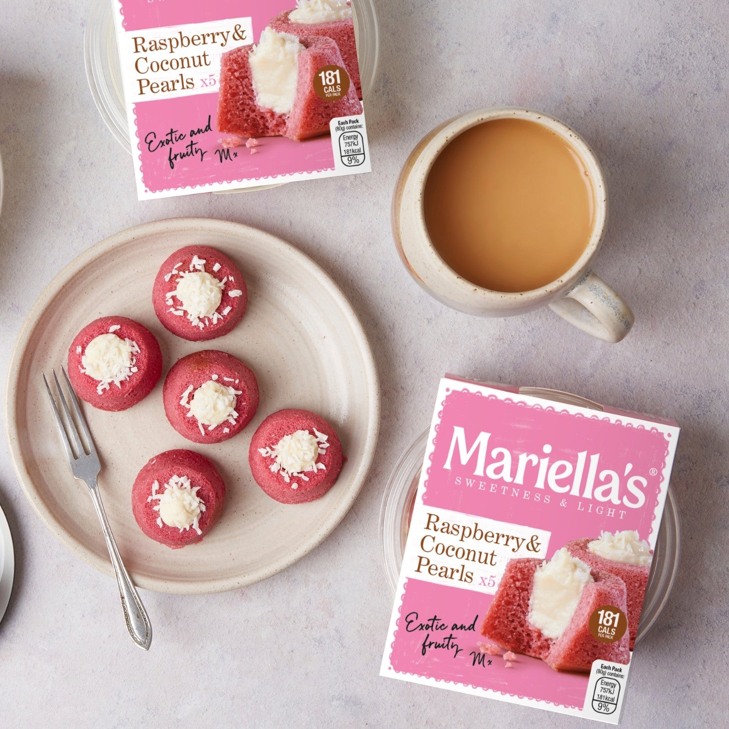 Raspberry & Coconut Pearls (Pack of 5) (DF)