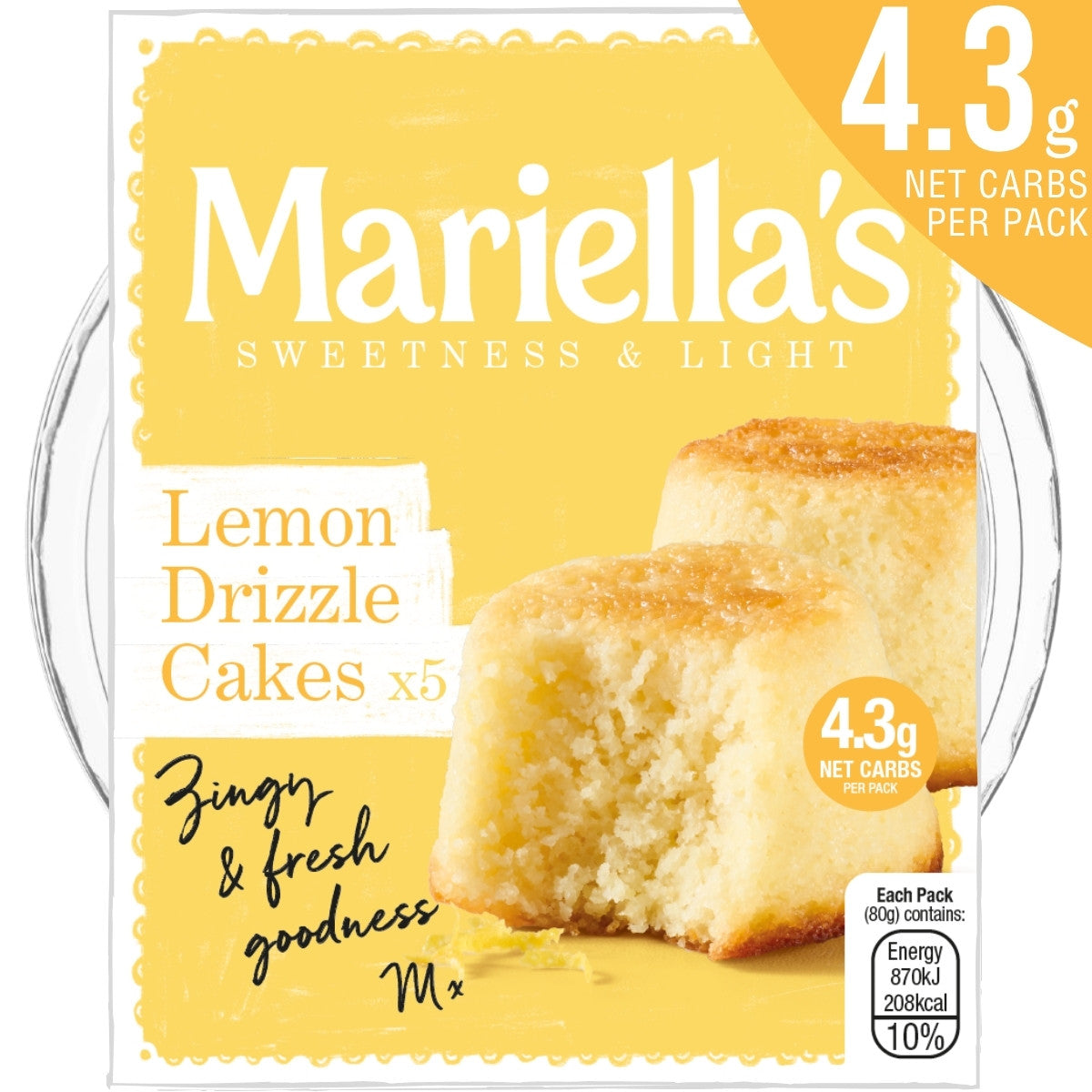 Lemon Drizzle Cakes x5 (Keto-friendly)