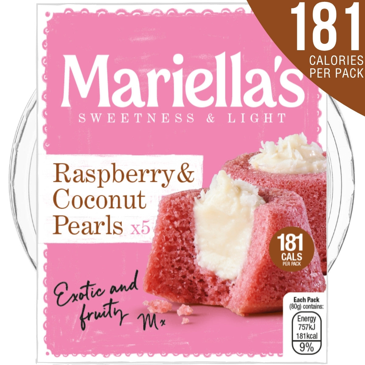 Raspberry & Coconut Pearls (Pack of 5) (DF)