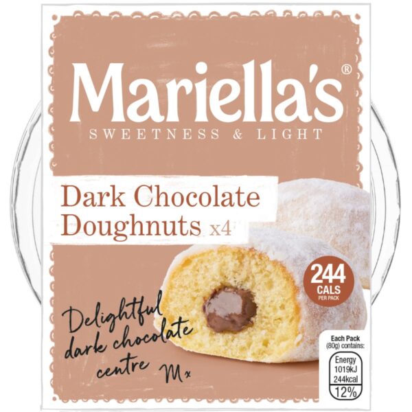 Dark Chocolate Doughnuts (Pack of 4)