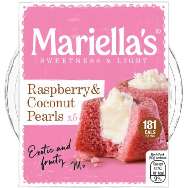 6 x Raspberry & Coconut Pearls Multipack (30 pieces)